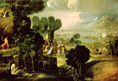 Landscape with Saints by Dosso Dossi